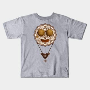 STEAMPUNK Vintage Time Travel Airship Mandala 2 Kids T-Shirt